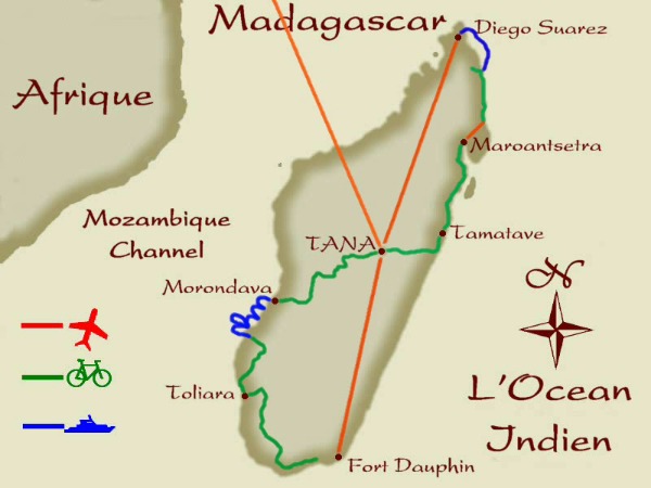 Madagascar Route Map