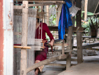 Weaving in Laos