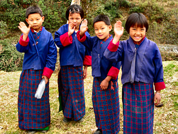 Girls in Bhutan