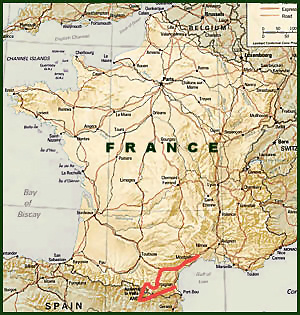 S.  France Tour Map