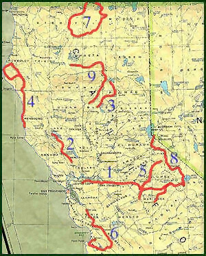 N.  Ca.  Tours Map