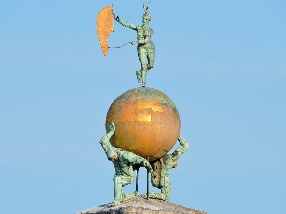 Fortuna on Globe Sculpture Fortuna on Globe Sculpture